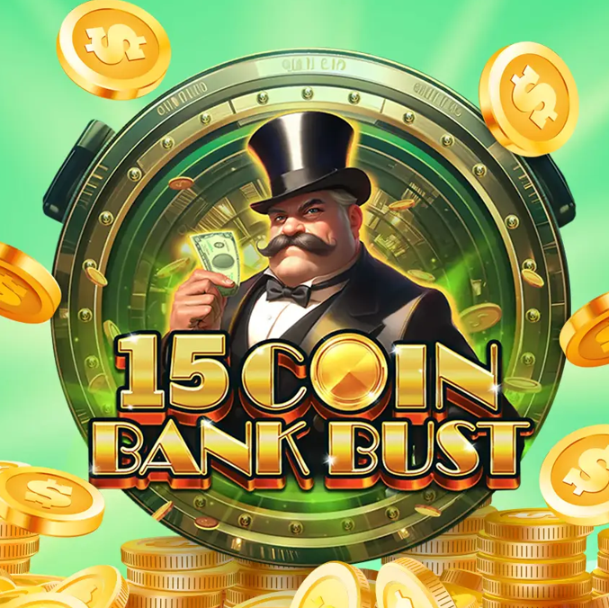 Detailed breakdown of the 15 Coin Bank Bust slot